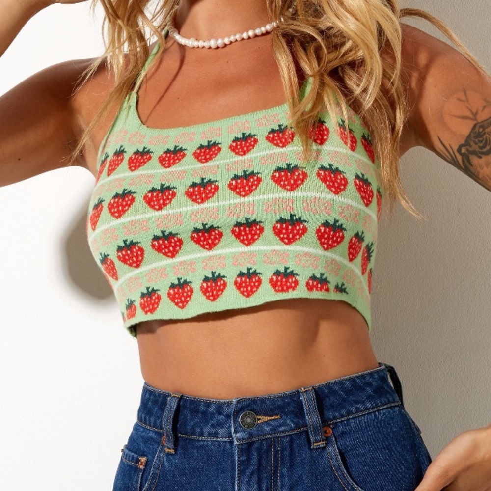 Motel Rocks knitted crop top